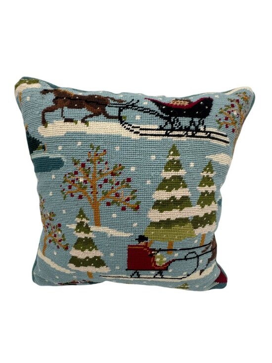 Unbranded Other - Holiday Sleigh Decorative Tapestry Throw Pillow Multicolor Seasonal Square